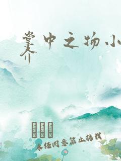 掌中之物小说简介