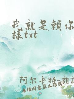 我就是赖你 怎样txt