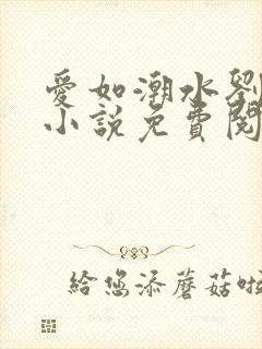 爱如潮水刘大壮小说免费阅读