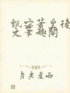 甄宓萧皇后高干文笔趣阁