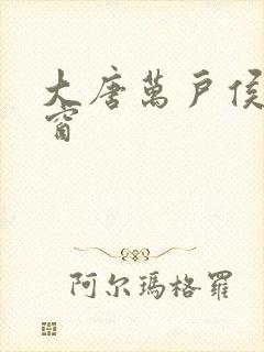 大唐万户侯无弹窗