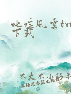 叱咤风云txt下载