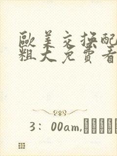 欧美交换配乱吟粗大免费看