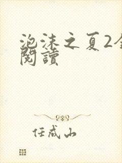 泡沫之夏2全文阅读