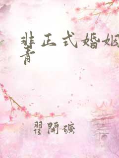 非正式婚姻雾里青