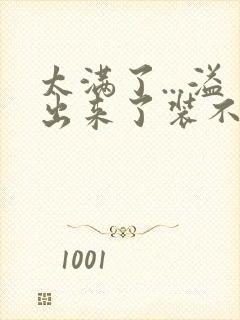 太满了...溢出来了装不下了