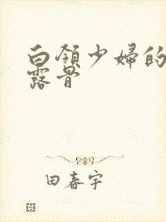 白领少妇的寂寞露骨