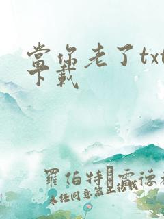 当你老了txt下载