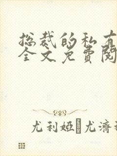 总裁的私有宝贝全文免费阅读