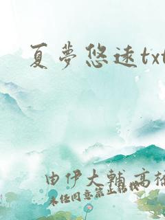 夏梦悠远txt