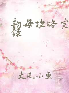 韵母攻略完整目录