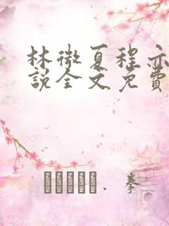 林微夏程亦风小说全文免费