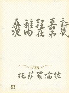 桑稚段嘉许第一次肉在第几章