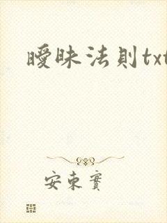 暧昧法则txt
