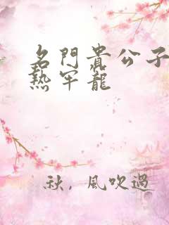 名门贵公子:炙热牢笼