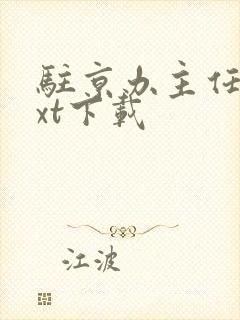 驻京办主任2txt下载