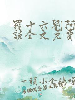 罗十六刘阿婆小说全文免费阅读