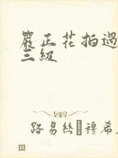 严正花拍过什么三级