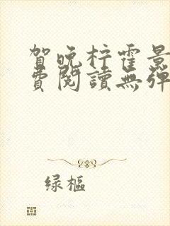 贺晚柠霍景潇免费阅读无弹窗