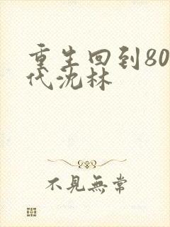 重生回到80年代沈林