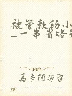 被管教的小美人_一串省略号_