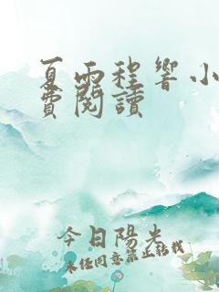 夏雨程响小说免费阅读