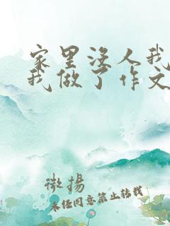 家里没人我哥把我做了作文