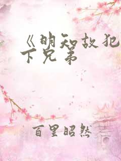 《明知故犯》年下兄弟