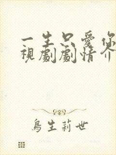 一生只爱你 电视剧剧情介绍