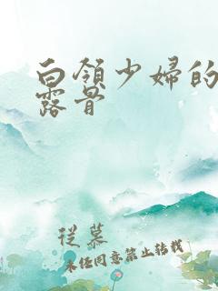 白领少妇的寂寞露骨