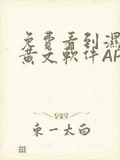 免费看到湿的小黄文软件APP