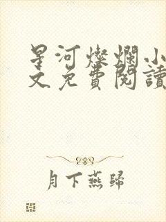 星河灿烂小说全文免费阅读