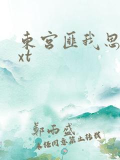 东宫匪我思存txt