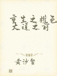 重生之权色巅峰 大道之前