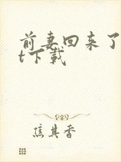 前妻回来了txt下载