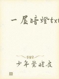 一屋暗灯txt