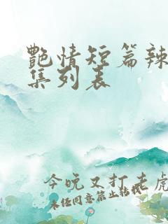 艳情短篇辣文合集列表