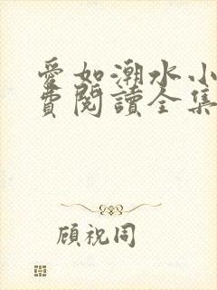 爱如潮水小说免费阅读全集