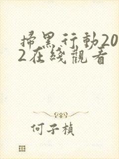 扫黑行动2022在线观看