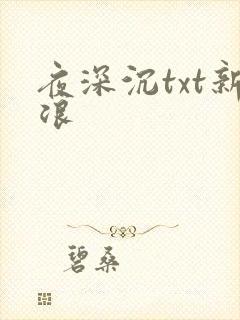 夜深沉txt新浪
