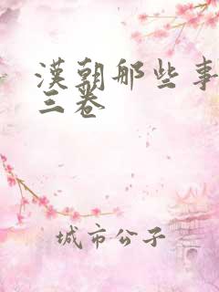 汉朝那些事儿第三卷