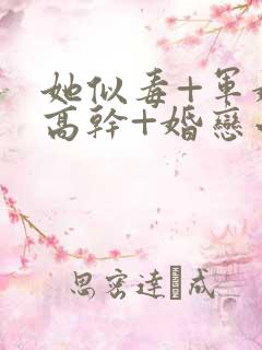 她似毒+军婚+高干+婚恋小说