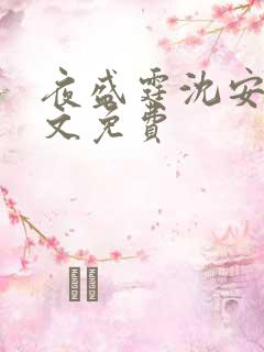 夜盛霆沈安然全文免费