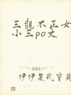 三观不正女主是小三po文