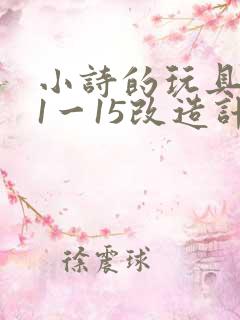 小诗的玩具日记1一15改造计划