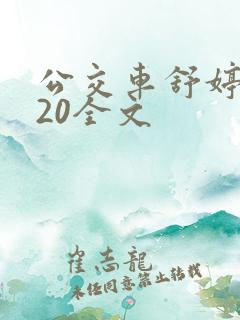 公交车舒婷1一20全文