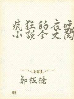 疯狂的夜晚苏柔小说全文阅读