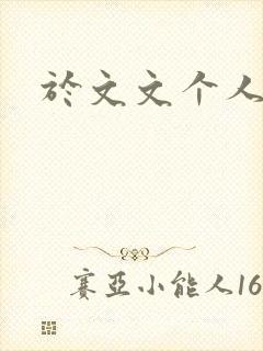 于文文个人简历