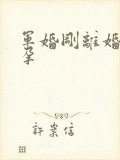 军婚刚离婚就怀孕