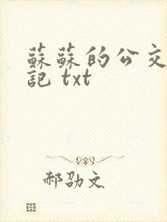 苏苏的公交车日记 txt